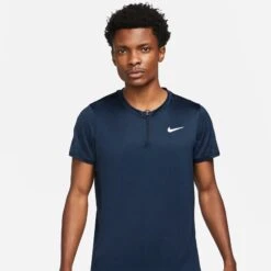 Nike Men's Dri-FIT Advantage Zip Polo (Obsidian/White) 9 Nike Men's Dri-FIT Advantage Zip Polo (Obsidian/White) -RACQUET GUYS Shop 13498040 f950 4ec8 9b1b 948acf7c85d2
