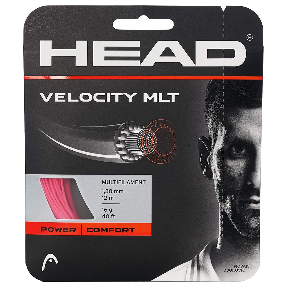 Head Velocity MLT 16/1.30 Tennis String (Pink) 3 Head Velocity MLT 16/1.30 Tennis String (Pink)