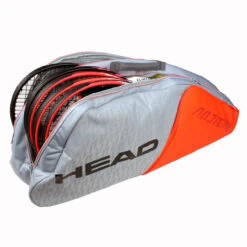 Head Radical Combi 6 Pack Racquet Bag (Grey/Orange) -RACQUET GUYS Shop 283521 2
