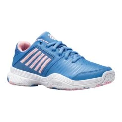 K-Swiss Court Express OMNI Junior Tennis Shoe (Blue/Pink/White) -RACQUET GUYS Shop 86609 454.01
