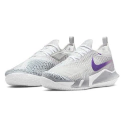 Nike React Vapor NXT Women's Tennis Shoe (Light Grey/Purple/Fuchsia) -RACQUET GUYS Shop CV0742 024 PHCFH001 3144
