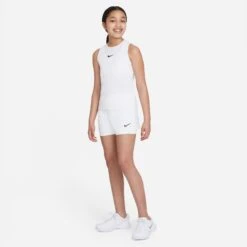 Nike Girls' Dri-FIT Victory Shorts (White/Black) -RACQUET GUYS Shop DB5612 100 PHSYM003 3144