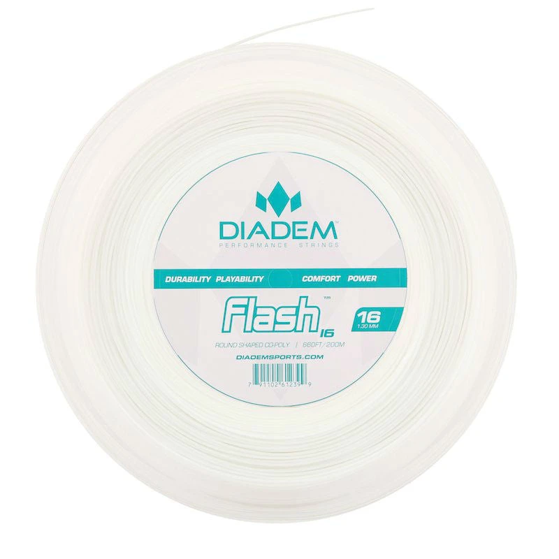 Diadem Flash 16/1.30 Tennis String Reel (White) 3 Diadem Flash 16/1.30 Tennis String Reel (White)