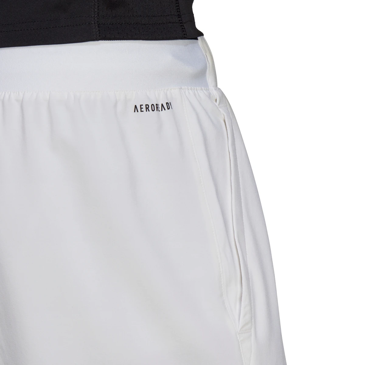 Adidas Men's Club Stretch Woven 7-Inch Shorts (White/Black) 6 Adidas Men's Club Stretch Woven 7-Inch Shorts (White/Black) - Image 4