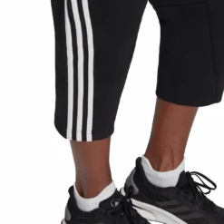 Adidas Sportswear Z.N.E Wrapped 3-Stripes 7/8 Pants (Black/White) -RACQUET GUYS Shop GL0342 APP on model detail 2 white