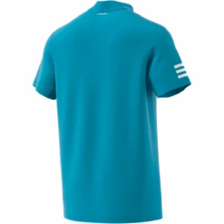 Adidas Men's Club 3 Stripes Polo (Hazy Blue/White) -RACQUET GUYS Shop GL5422 APP virtual back white