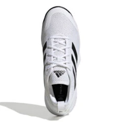 Adidas CourtFlash Men's Tennis Shoe (White/Black) -RACQUET GUYS Shop GW2518 3 FOOTWEAR Photography TopPortraitView white