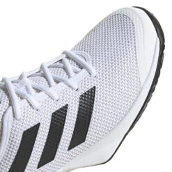 Adidas CourtFlash Men's Tennis Shoe (White/Black) -RACQUET GUYS Shop GW2518 8 FOOTWEAR Photography DetailView1 white