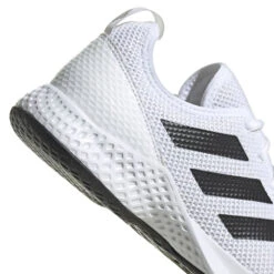 Adidas CourtFlash Men's Tennis Shoe (White/Black) -RACQUET GUYS Shop GW2518 9 FOOTWEAR Photography DetailView2 white
