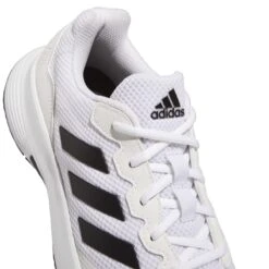 Adidas GameCourt 2 Men's Tennis Shoe (White/Black) -RACQUET GUYS Shop GW2991 8 FOOTWEAR Photography DetailView1 white
