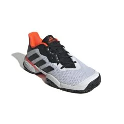 Adidas Barricade Junior Tennis Shoe (White/Black/Red) 14 Adidas Barricade Junior Tennis Shoe (White/Black/Red) -RACQUET GUYS Shop GW2996 6 FOOTWEAR Photography FrontLateralTopView white