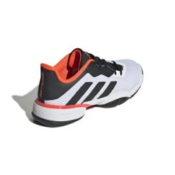 Adidas Barricade Junior Tennis Shoe (White/Black/Red) 15 Adidas Barricade Junior Tennis Shoe (White/Black/Red) -RACQUET GUYS Shop GW2996 7 FOOTWEAR Photography BackLateralTopView white