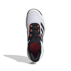 Adidas Ubersonic 4 Junior Tennis Shoe (White/Black/Red) -RACQUET GUYS Shop GW2997 3 FOOTWEAR Photography TopPortraitView white