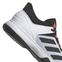 Adidas Ubersonic 4 Junior Tennis Shoe (White/Black/Red) -RACQUET GUYS Shop GW2997 8 FOOTWEAR Photography DetailView1 white