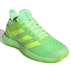 Adidas Adizero Ubersonic 4 Men's Tennis Shoe (Beam Green/Signal Green) -RACQUET GUYS Shop GW6793 6 FOOTWEAR Photography FrontLateralTopView white