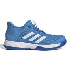 Adidas Adizero Club Junior Tennis Shoe (Pulse Blue/Cloud White)