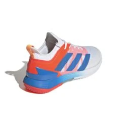 Adidas Adizero Ubersonic 4 Men's Tennis Shoe (White/Blue/Red) -RACQUET GUYS Shop GY3317 7 FOOTWEAR Photography BackLateralTopView white