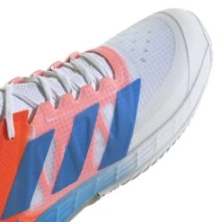 Adidas Adizero Ubersonic 4 Men's Tennis Shoe (White/Blue/Red) -RACQUET GUYS Shop GY3317 8 FOOTWEAR Photography DetailView1 white