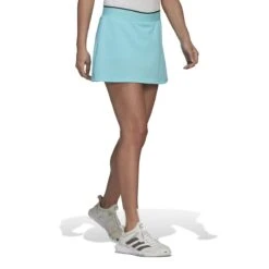 Adidas Women's Club Tennis Skirt (Aqua/Black) -RACQUET GUYS Shop HB8016 5 APPAREL OnModel WalkingView white