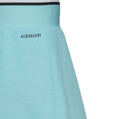 Adidas Women's Club Tennis Skirt (Aqua/Black) -RACQUET GUYS Shop HB8016 7 APPAREL OnModel DetailView2 white