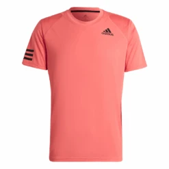 Adidas Men's 3 Stripes Club Top (Semi Turbo/Black) -RACQUET GUYS Shop HB9075 APP photo front white