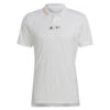 Adidas Men's London Polo (White/Yellow) -RACQUET GUYS Shop HC8537 2 APPAREL Photography FrontCenterView white