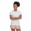 Adidas Women's Club Tennis Top (White/Grey Two) -RACQUET GUYS Shop HF1783 APP on model standard white