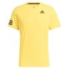 Adidas Men's Club 3 Stripes Top (Yellow) -RACQUET GUYS Shop HN3903 2 APPAREL Photography FrontCenterView white