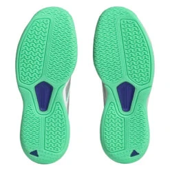 Adidas AvaFlash Women's Tennis Shoe (White/Blue) -RACQUET GUYS Shop HP5272 4 FOOTWEAR Photography BottomView transparent 1