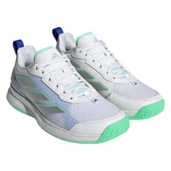 Adidas AvaFlash Women's Tennis Shoe (White/Blue) -RACQUET GUYS Shop HP5272 6 FOOTWEAR Photography FrontLateralTopView transparent 1