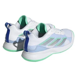 Adidas AvaFlash Women's Tennis Shoe (White/Blue) -RACQUET GUYS Shop HP5272 7 FOOTWEAR Photography BackLateralTopView transparent 1