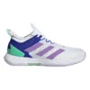 Adidas Adizero Ubersonic 4 Women's Tennis Shoe (White) -RACQUET GUYS Shop HQ8390 1 FOOTWEAR Photography SideLateralCenterView transparent