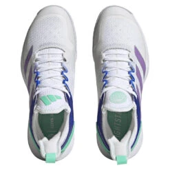 Adidas Adizero Ubersonic 4 Women's Tennis Shoe (White) -RACQUET GUYS Shop HQ8390 3 FOOTWEAR Photography TopPortraitView transparent 1