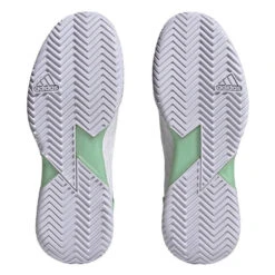 Adidas Adizero Ubersonic 4 Women's Tennis Shoe (White) -RACQUET GUYS Shop HQ8390 4 FOOTWEAR Photography BottomView transparent 1