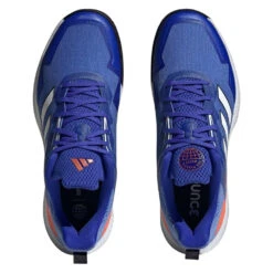 Adidas Defiant Speed Men's Tennis Shoe (Blue/White) -RACQUET GUYS Shop HQ8455 3 FOOTWEAR Photography TopPortraitView transparent