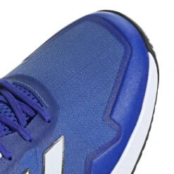 Adidas Defiant Speed Men's Tennis Shoe (Blue/White) -RACQUET GUYS Shop HQ8455 9 FOOTWEAR Photography DetailView2 transparent