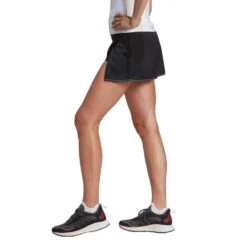 Adidas Women's Club Skirt (Black) -RACQUET GUYS Shop HS1454 5 APPAREL OnModel SideView transparent
