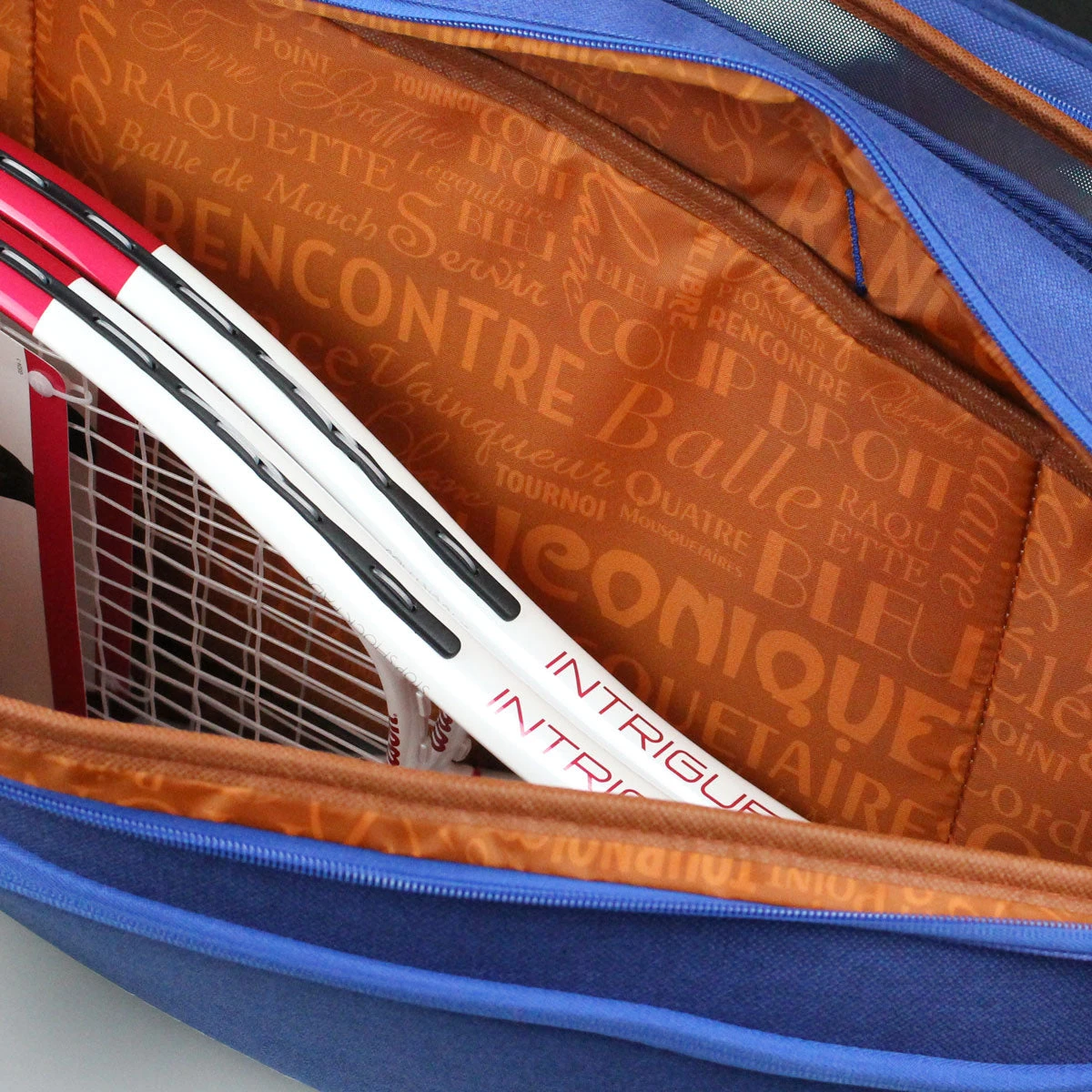Wilson Super Tour 9 Pack Roland Garros Racquet Bag (Blue/Clay) 5 Wilson Super Tour 9 Pack Roland Garros Racquet Bag (Blue/Clay) - Image 3