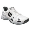 Wilson Rush Pro 2.5 Junior Tennis Shoe (White/Pearl) 2 Wilson Rush Pro 2.5 Junior Tennis Shoe (White/Pearl) -RACQUET GUYS Shop WRS322490 Jr Rush Pro 2.5 White PearlBlue Black