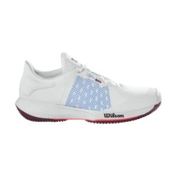 Wilson Kaos Swift Women's Tennis Shoe (White/Blue) -RACQUET GUYS Shop WRS327570 0 KAOS SWIFT Womens WH ChambrayBlue Fig.png.cq5dam.web .1200.1200