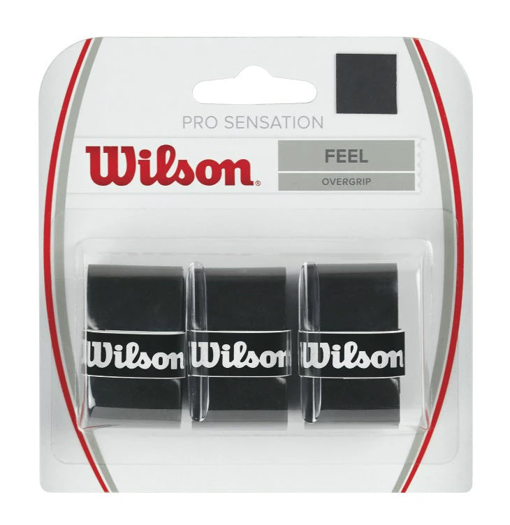 Wilson Pro Sensation Overgrip 3 Pack (Black) 3 Wilson Pro Sensation Overgrip 3 Pack (Black)