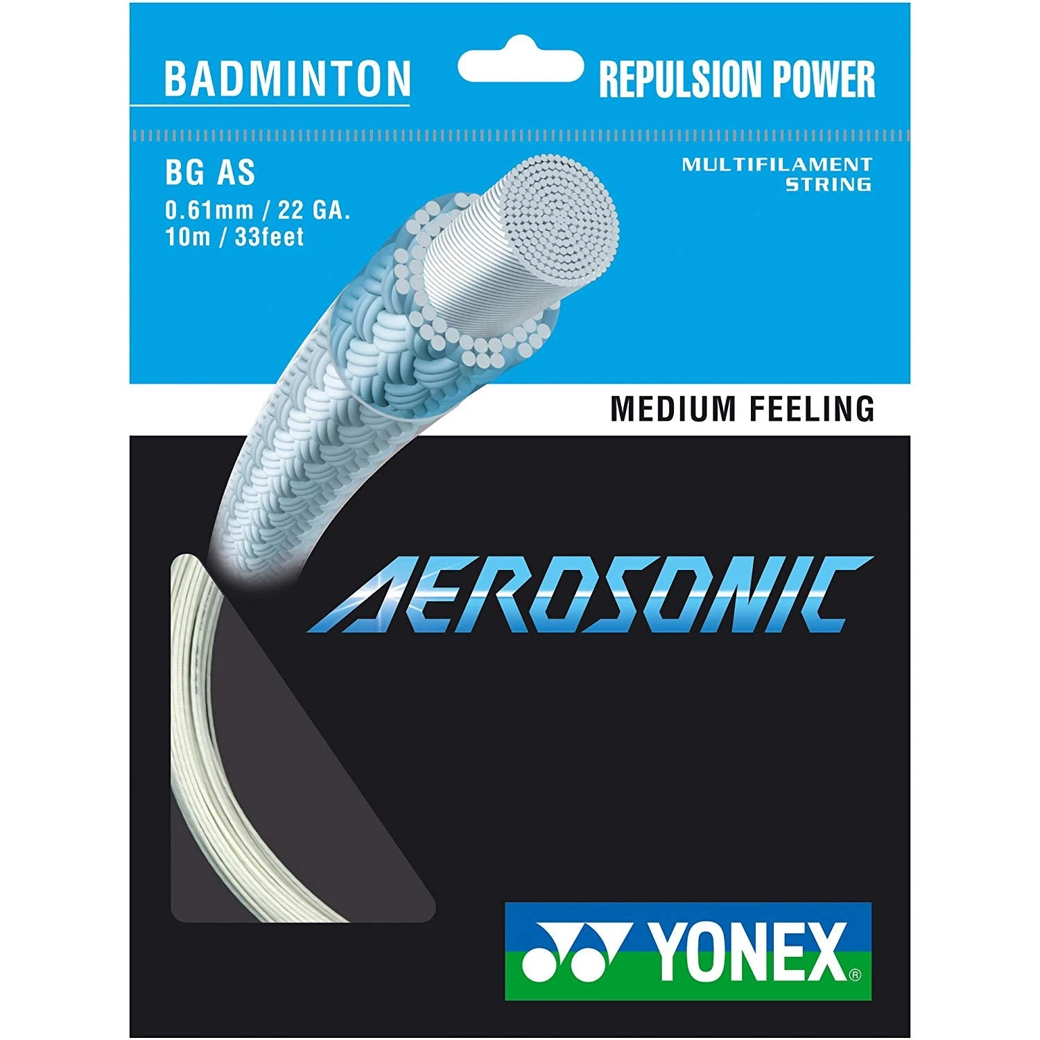 Yonex BG Aerosonic Badminton String (White) 3 Yonex BG Aerosonic Badminton String (White)