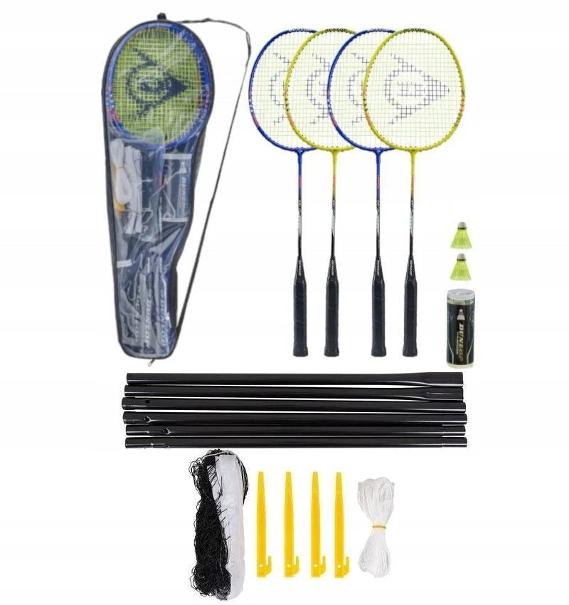 Dunlop Nitro-Star Ssx 1.0 - 4 Player Badminton Set (4 Racquets, 2 Shuttles, Pole, Net) 3 Dunlop Nitro-Star Ssx 1.0 - 4 Player Badminton Set (4 Racquets, 2 Shuttles, Pole, Net)