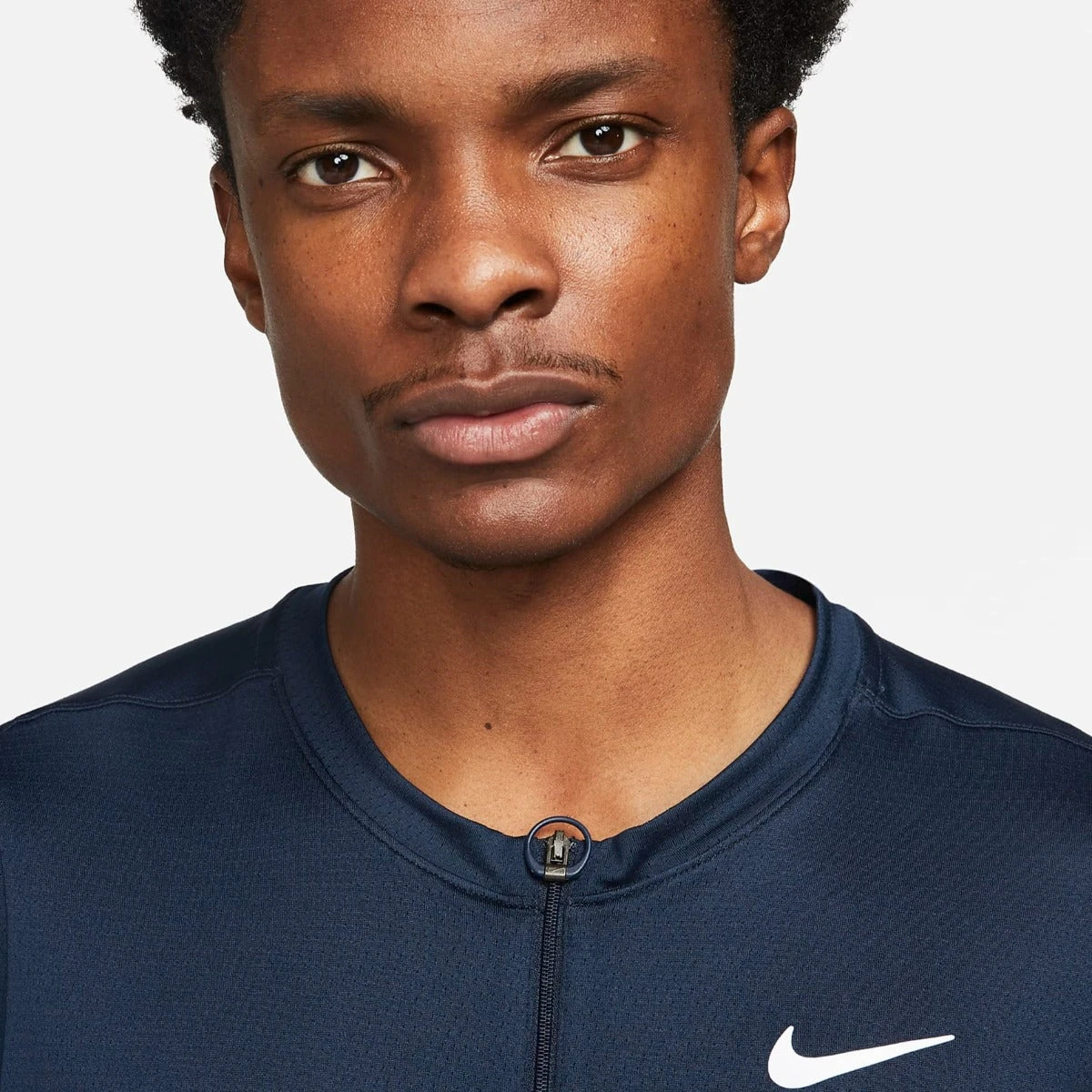 Nike Men's Dri-FIT Advantage Zip Polo (Obsidian/White) 4 Nike Men's Dri-FIT Advantage Zip Polo (Obsidian/White) - Image 2