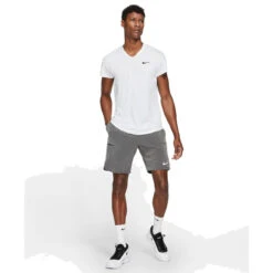 Nike Men's Dri-FIT Slam 9 Inch Shorts (Black/Dark Grey) -RACQUET GUYS Shop nikecourt dri fit slam tennis shorts 6LqhBH 6